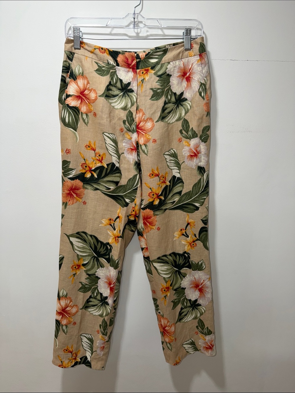 Brooks Brothers Womens Hawaiian LINEN Trouser Size 4 VACATION‎ SUMMER Beach NWOT